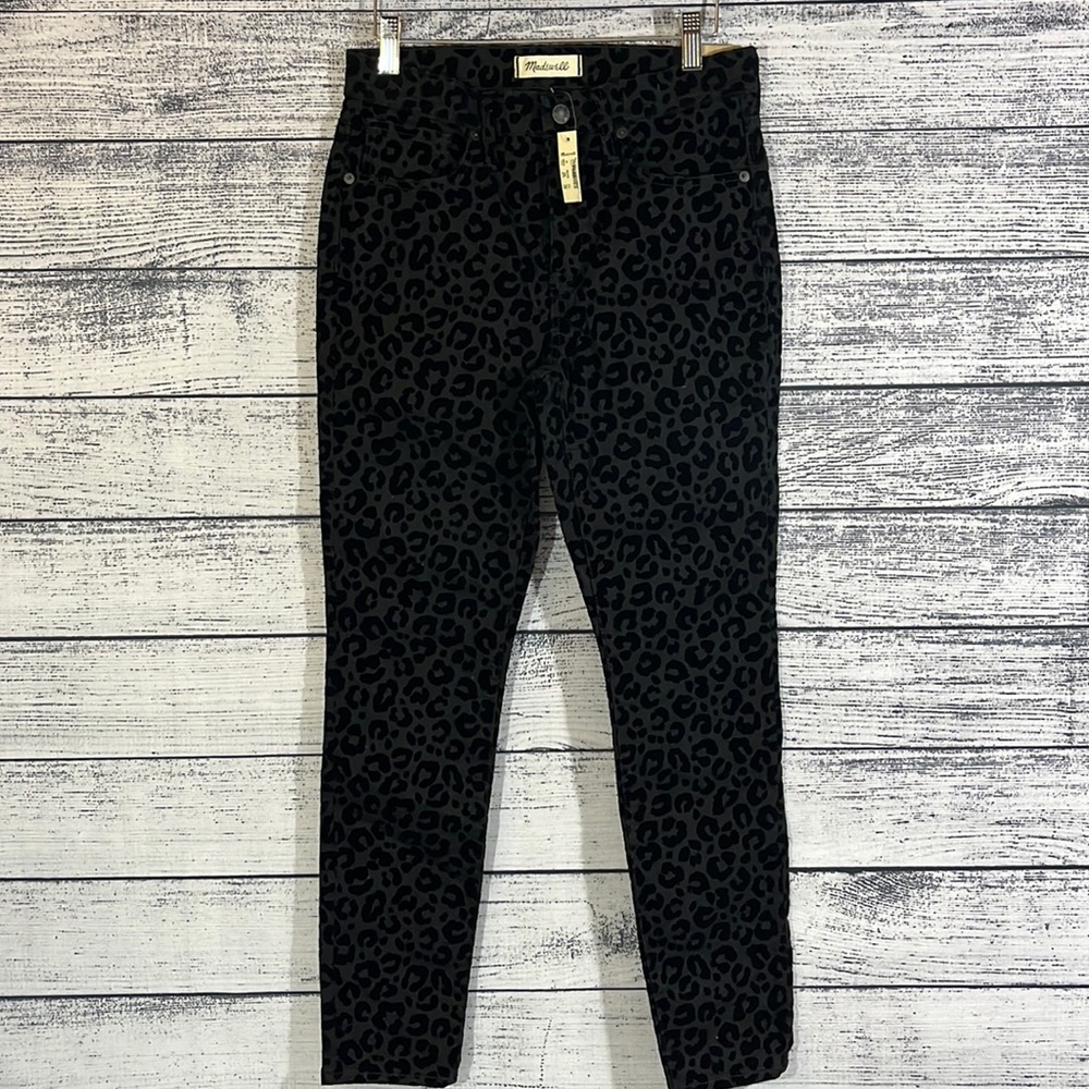 NWT-MADEWELL-Cheetah Print Mid Rise Skinny Jeans